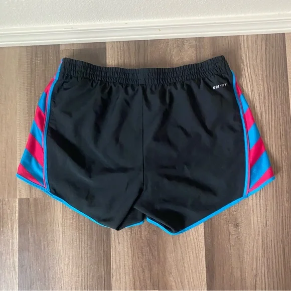 Nike Women's Black and Pink Athletic Shorts - Picture 2 of 12